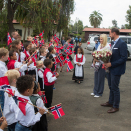 En rekke norske organisasjoner er til stede i Etiopia, og Kronprinsparet møtte representanter for flere av dem til lunsj hos Norsk Luthersk Misjonssamband. Foto: Vidar Ruud, NTB scanpix.